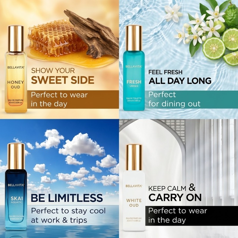 The Collection Perfume Fragrance - 20MLx4 Unisex Mini Perfume Set Eau